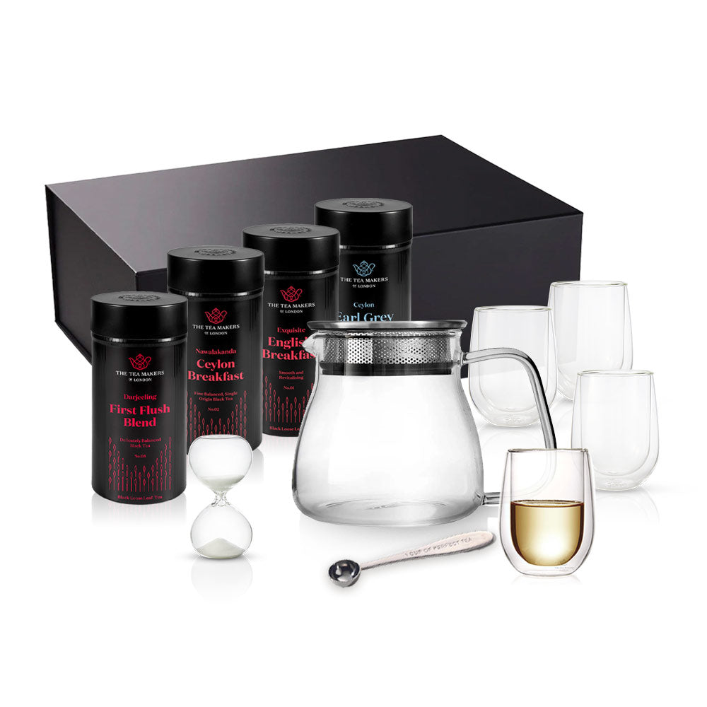 Kompletter Geschenkkorb mit losem Tee