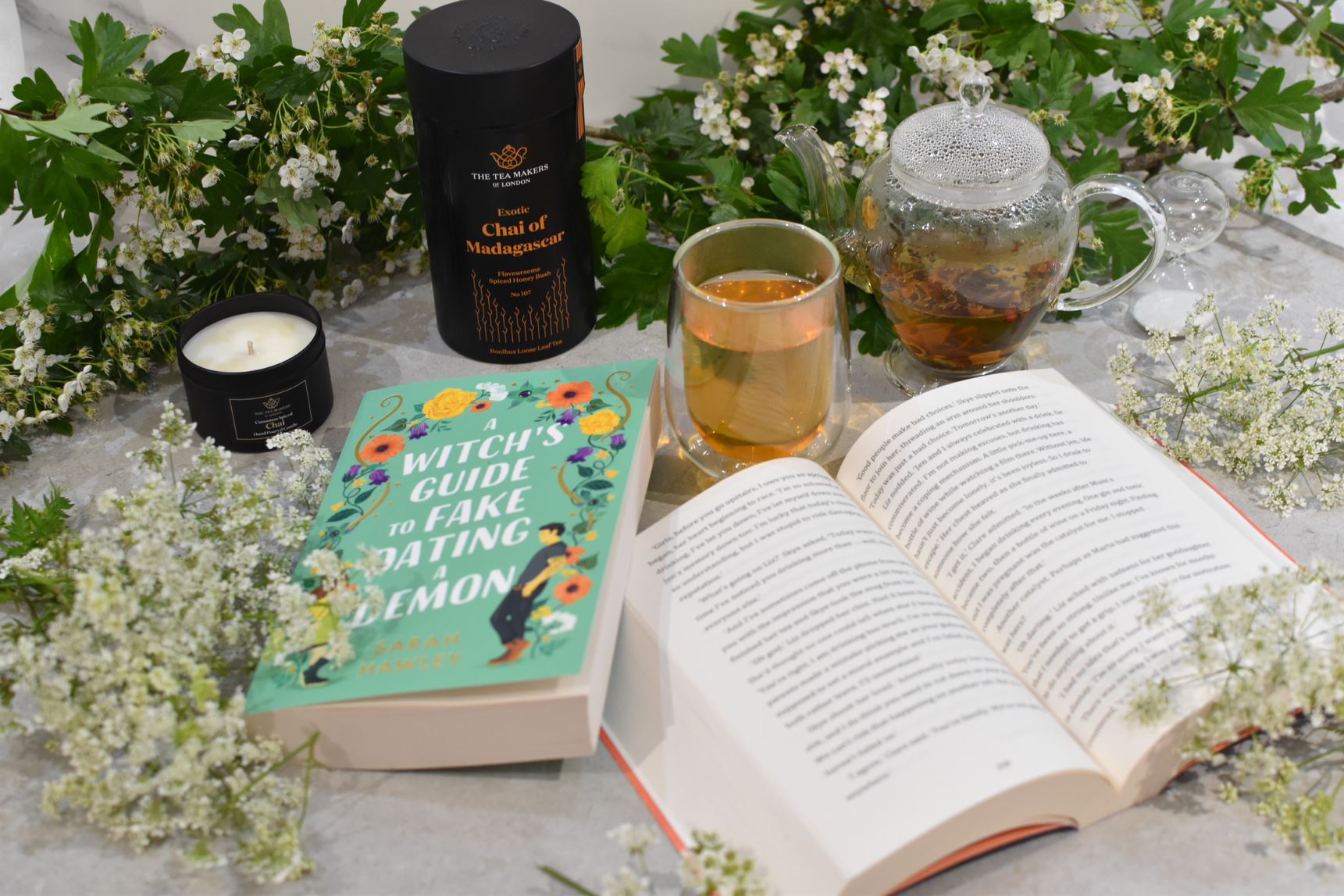 Tea & Book Pairings with Orion Books - A Witches Guide to Fake Dating A Demon