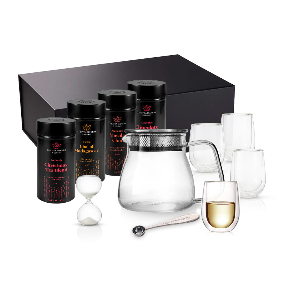 Kompletter Geschenkkorb mit losem Tee