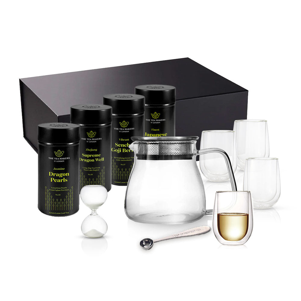 Kompletter Geschenkkorb mit losem Tee