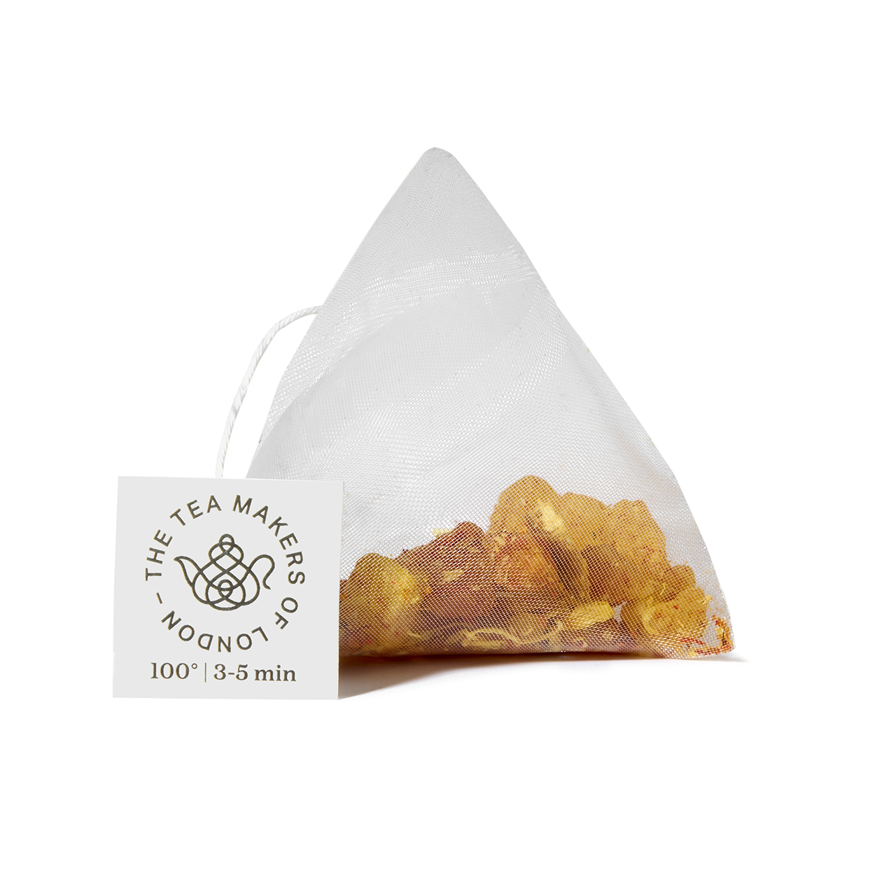 Mango Mocktail Fruit Tea in a triangle teabag 